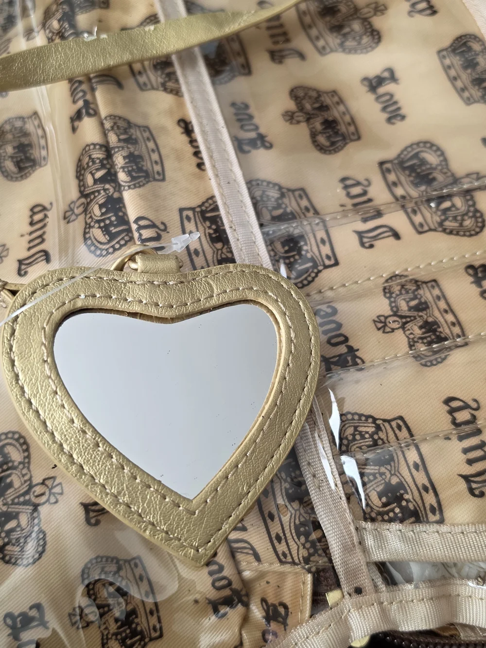 Rare vintage y2k Juicy Couture house of juicy / queen of juicy velour makeup bag